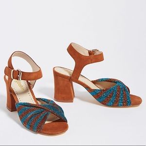 Anthropologie Farylrobin Ariel Striped Heels